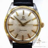 Omega Seamaster Vintage Watch With Gold Baton Markers