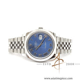 Rolex Datejust 41 Ref 126334 Azurro Sunray Blue Roman Dial (2021)