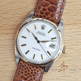 Rolex Precision 6694 Custom Gold Bezel & White Dial Vintage Watch (1974)