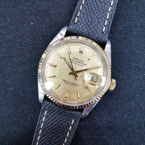 Rolex 16013 Datejust Linen Dial Vintage Watch  (1985)