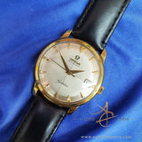 Omega Geneve Crosshair 18k Gold Automatic Vintage Watch