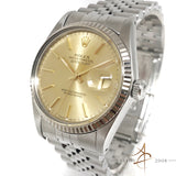 [Cert] Rolex Datejust Ref 16014 Champagne Dial Steel Vintage Watch (Year 1984)