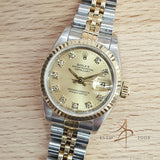 [Box/Cert] Rolex Datejust Lady 69173 Champagne Diamond Dial No Pinhole (1994)