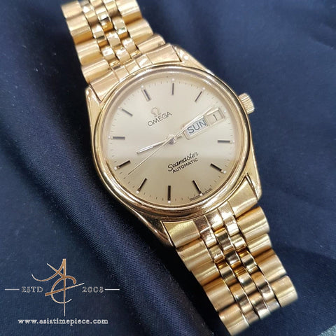 Omega Seamaster Gold Plated Automatic Vintage Watch 34mm