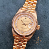 Rare Rolex Lady President Datejust 69178 Myriad Diamond Dial in 18K Gold (1993)