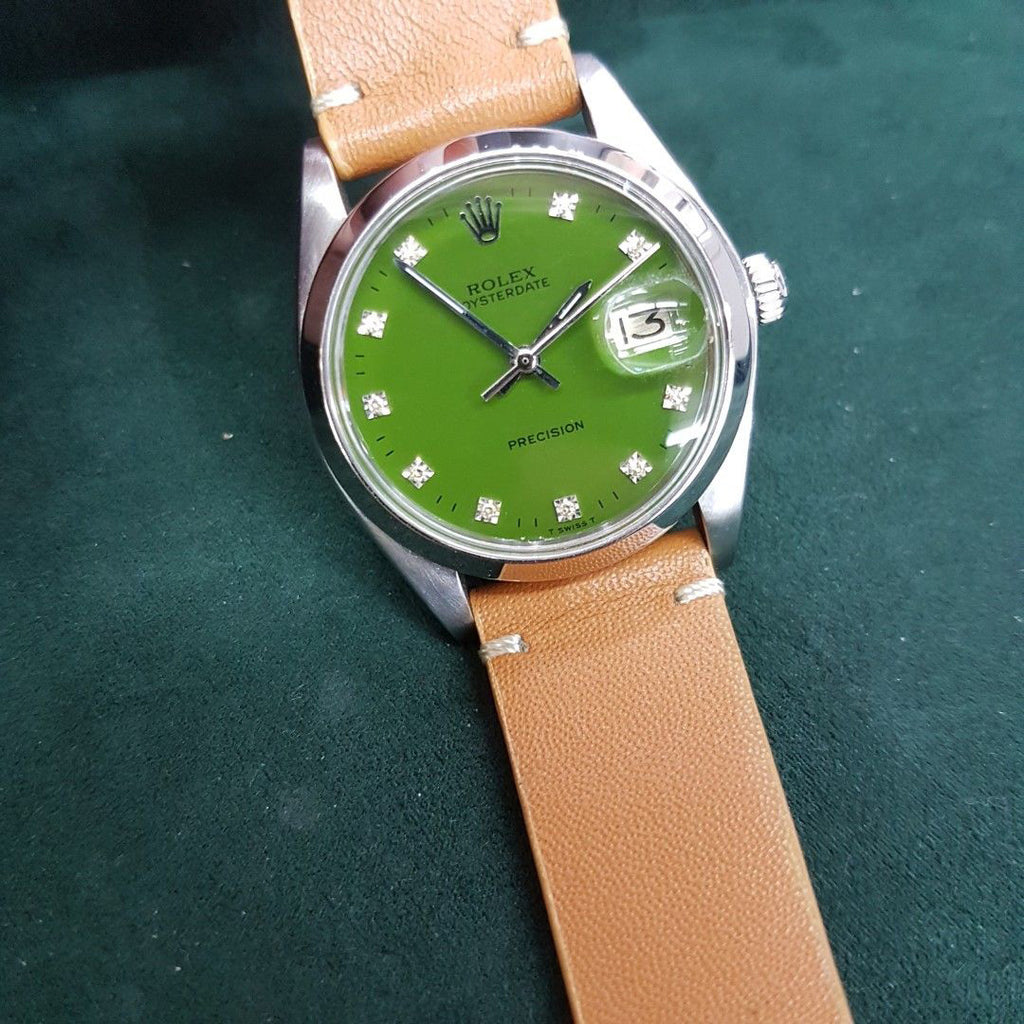 Rolex 6694 Custom Green Diamonds Vintage Watch 1979 Asia Timepiece rolex-6694-custom-green-diamonds-vintage-watch-1979-asia-timepiece