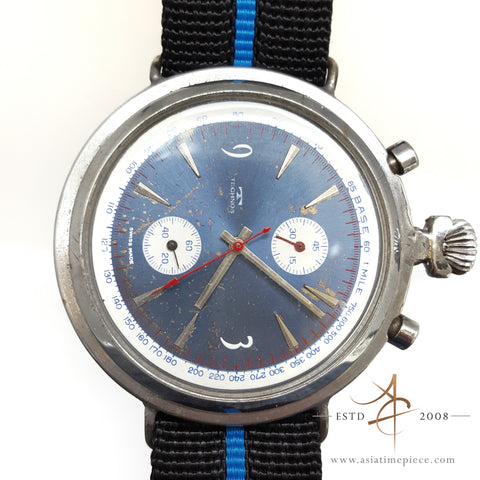 Technos Blue Swiss Vintage Watch Chronograph