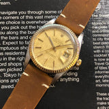 Rolex Datejust 16013 Champagne Linen Dial Watch (1981)