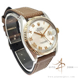 Rolex Datejust 16013 Custom Mother of Pearl Roman Dial Vintage Watch (1985)