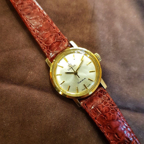 Omega Geneve Gold Lady Winding Vintage Watch 22mm