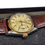 Rolex Linen Dial Vintage Oyster Perpetual Datejust Ref: 1601 (Year 1975)