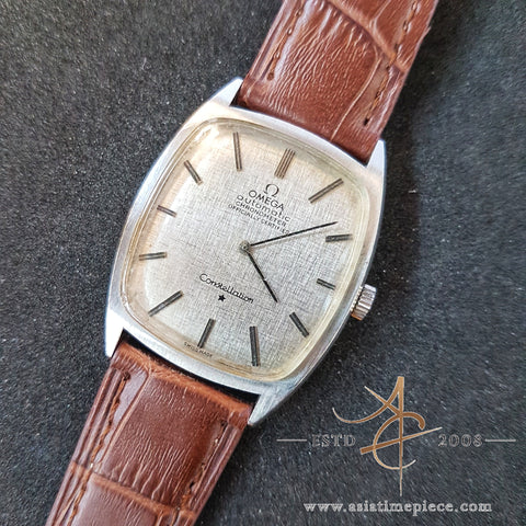Omega Grey Linen Dial Rare Vintage Watch
