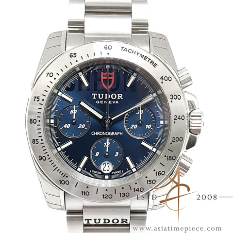 Tudor Sport Chronograph 20300 Steel Blue Dial 41mm Mens