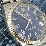 Rare Rolex Datejust Ref 16014 Blue Buckley Dial Vintage Watch (1979)