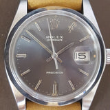 Grey Rolex Oysterdate Precision 6694 Vintage Watch (1974)