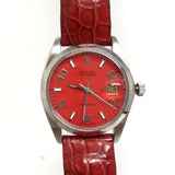 RED Rolex Oysterdate Precision 6694 Vintage Watch (1974)