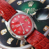 RED Rolex Oysterdate Precision 6694 Vintage Watch (1974)