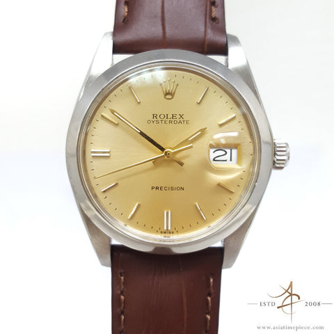 Rolex 6694 Oysterdate Precision Champagne Vintage Watch (1973)