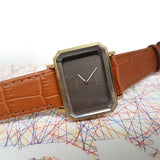Grey Omega De Ville Rectangular Vintage Watch