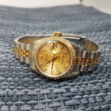 Ladies Rolex Datejust 69173 Diamond Computer Dial Vintage Watch