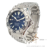 Omega Seamaster Midsize Blue Wave Dial Steel Watch 2553.80.00 Full Set (2002)