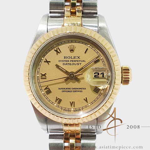 Rolex Ladies Datejust 69173 Gold Roman Dial (1991)