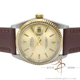 Rolex Datejust 16013 Champagne Dial Fluted Bezel Vintage Watch (1981)