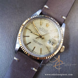 Rolex Datejust Tapestry Gold Dial Vintage Watch (1984)