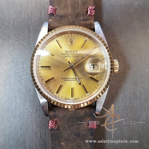 Rolex Oyster Perpetual Datejust Champagne Gold Dial (1989)