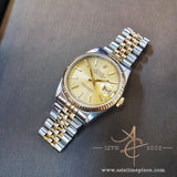 Rolex Oyster Perpetual Datejust 16233 Tapestry Gold Dial (1990)