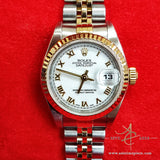Rolex Datejust Ladies 79173 White Roman Dial (1999 Switzerland) No Pinhole
