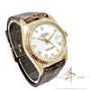 Rolex Datejust 16018 White Roman Dial in 18K Gold Vintage Watch (1987)