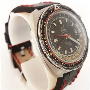RARE Enicar Sherpa 600 Guide GMT Short Lugs Vintage Watch – Asia