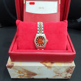 Rolex Datejust 69173 RED Diamonds Half Gold Lady Watch (1998)