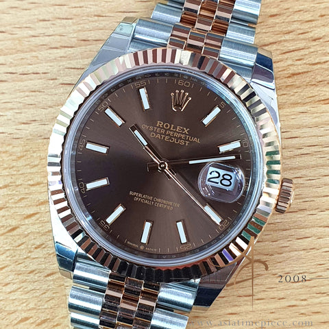 [RESERVED] Rolex Datejust 41 Ref 126331 Chocolate Dial Everose Jubilee (2020)