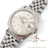 Rolex Datejust Ref 16234 Silver tapestry Dial Vintage Watch (1989)