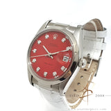 Rolex Oysterdate Precision 6694 Custom Red Diamond Dial Vintage Watch (1966)