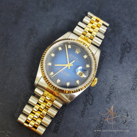 Rolex 16233 store blue diamond dial