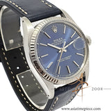 Rolex Datejust 16014 Custom Blue Sunburst Dial Vintage Watch (1984)