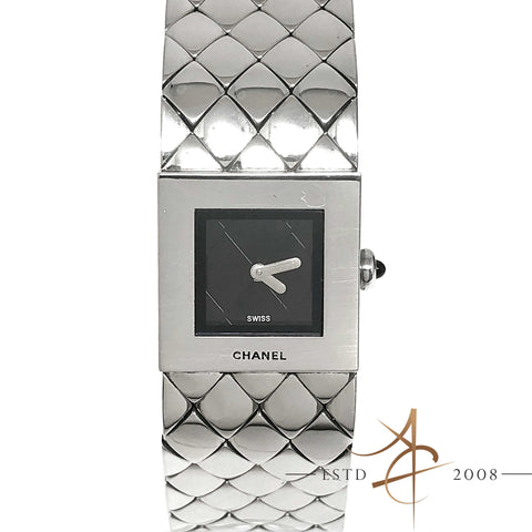 Chanel Matelasse Quartz Women's Steel Bangle Watch