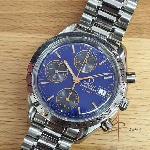 Rare Omega Speedmaster Blue Japan Market Exclusive Chronograph Ref 35118100 (Year 1995)