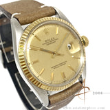 Rolex Datejust 1601 Champagne Linen Dial Vintage Watch (1977)