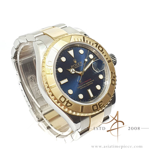 2008 Rolex Yacht-Master 16623 Steel & 18k Gold 40mm Blue Dial NEW