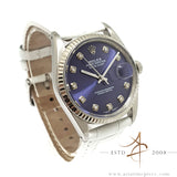 Rolex Datejust 16014 Custom Blue Diamond Dial Vintage Watch (1982)