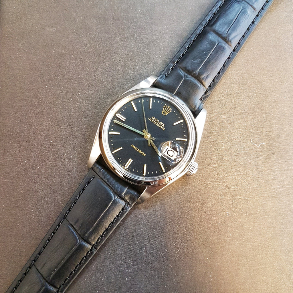 Rolex Jet Black Oysterdate Precision Ref 6694 Vintage Watch (1971 ...