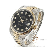 Rolex Datejust 16233 Diamond Black Dial (2000)
