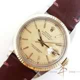 Rolex Datejust Tapestry Dial Ref 16013 Vintage Watch (Year 1985)
