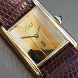Cartier Tank must de Paris Silver Lady Vintage Watch