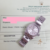 Rolex Pink Oyster Perpetual For Ladies (2007) Ref 176200