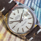 Rolex Datejust 16014 White Linen Dial Vintage Watch (Year 1979)